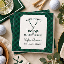 Green Gingham Golf Bridal Shower