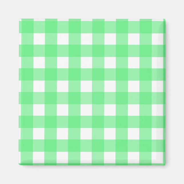 Green gingham magnet (Front)