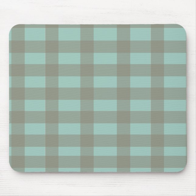 Green Gingham Mouse Pad (Front)