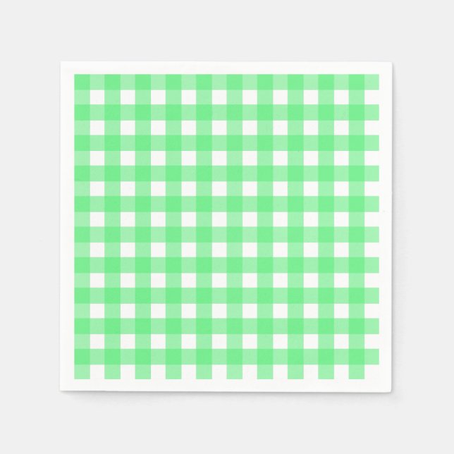 Green gingham napkin (Front)