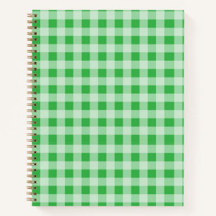 Green Gingham Notebook