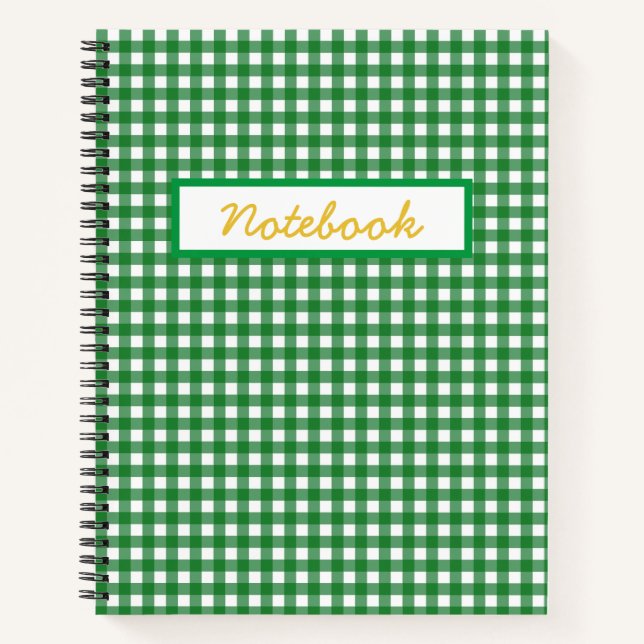 Green Gingham Notebook (Front)