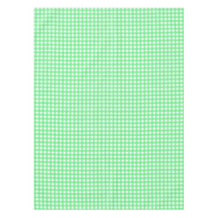 Green gingham tablecloth