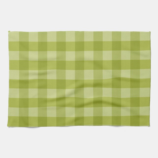 Green gingham tea towel (Horizontal)
