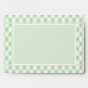 Green Gingham with Text Box and Interior Envelope