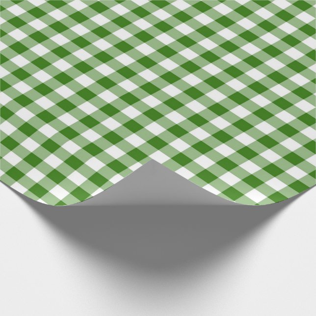 Green Gingham Wrapping Paper (Corner)