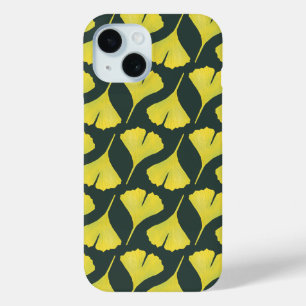 Green Gingko Leaf Nature Lover Botanical Pattern iPhone 15 Case