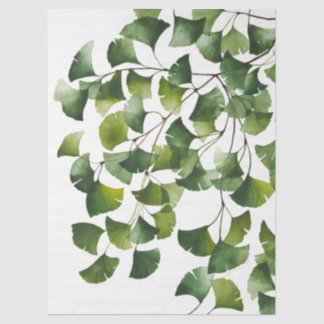 Green Ginkgo Biloba -  Tissue Paper