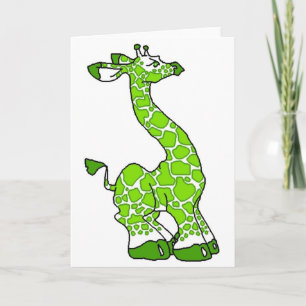 Green Giraffe Card