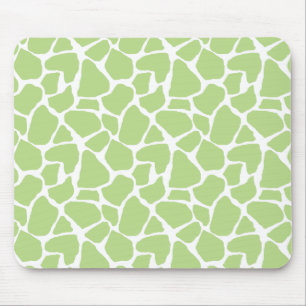 Green Giraffe Print Mousepad