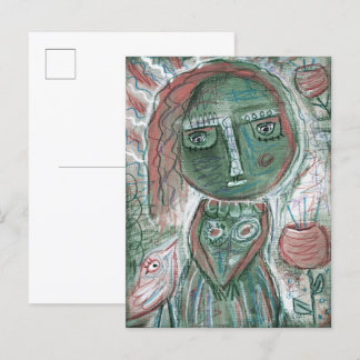 Green Girl Postcard