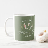 Green girly modern drinks bachelorette party tapes