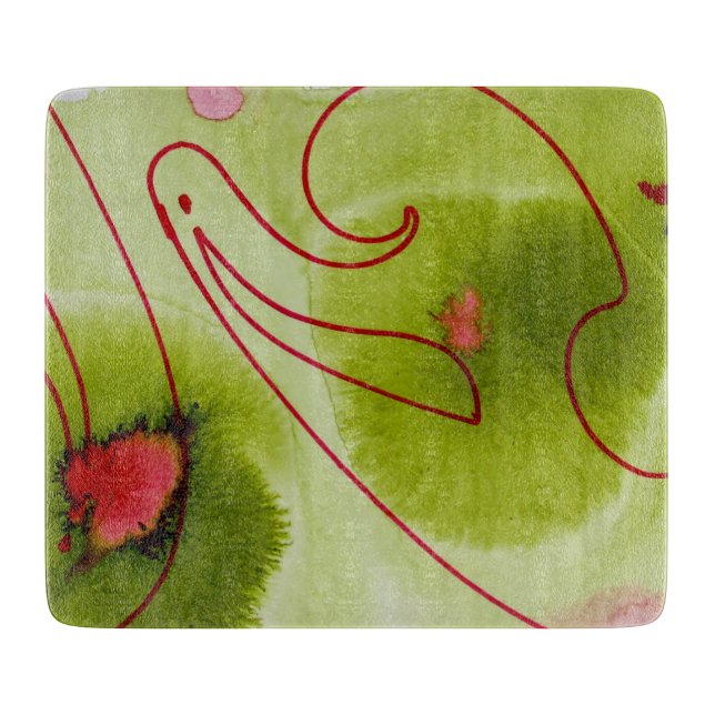 green glass cutting board (Front)