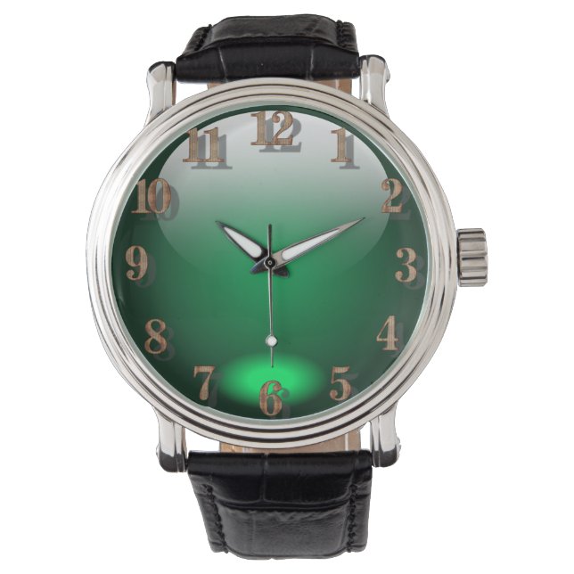 Green Glass design Watch (Front)