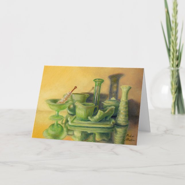 “Green Glassware” Card (Front)