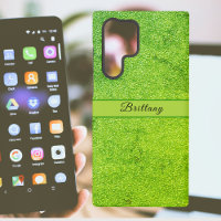 Green Glitter Artsy Abstract Add Name
