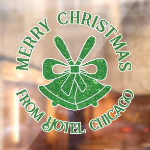 Green Glitter Bells Custom Holiday 
