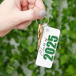 Green Glitter Class of 2025 Key Ring