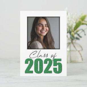Green Glitter Class of 2025 Photo Announcement