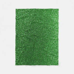 Green glitter fleece blanket