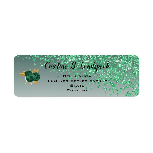 Green Glitter, Green Roses Sweet 16 (Front)