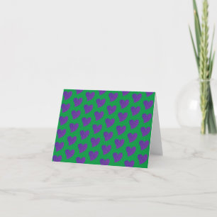 Green Glitter Heart Card