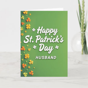Green Glitter Husband Card