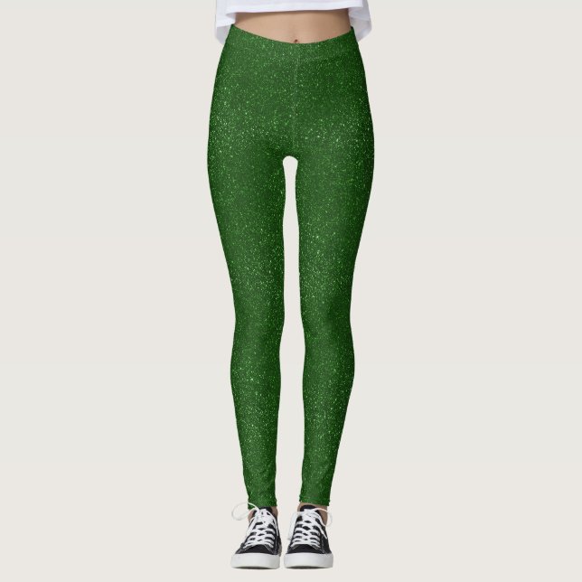 Green Glitter Leggings (Front)