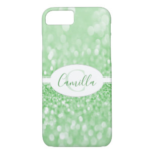 Green Glitter Personalise Case-Mate iPhone Case