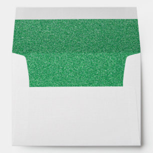 Green Glitter, Sparkle, Glitter Background Envelope