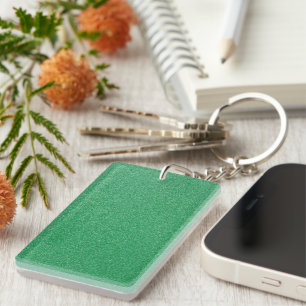 Green Glitter, Sparkle, Glitter Background Key Ring