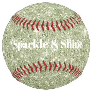 Green Glitter Sparkle Softball