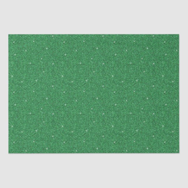 Green Glitter Tissue Paper (Front)