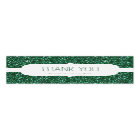 Green Glitter & White Birthday Party Favour Sticke