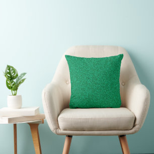 Green Glittery Pattern Pillow
