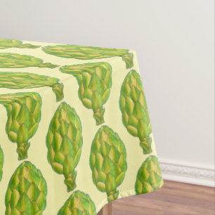 Green Globe French Artichoke Vegetable Cooking Tablecloth