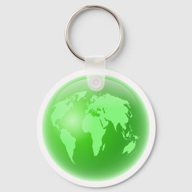 Green Globe Key Ring (Front)