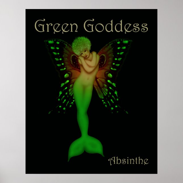 Green Goddess Absinthe Poster (Front)