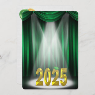 Green & Gold 2025 Graduation in Spotlight  Invitation