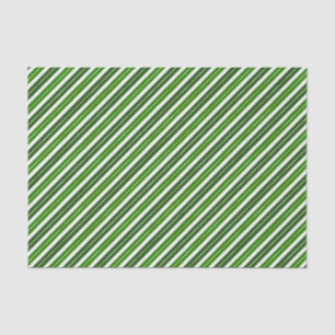 Green, Gold and White Christmas Stripes Tissue Paper