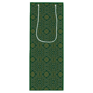 Green & Gold Arabesque Gift Bag