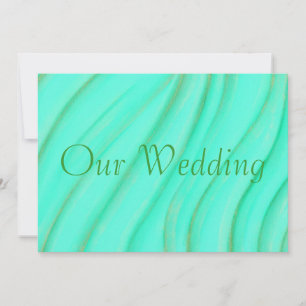 Green & Gold Blends Wedding Invitations