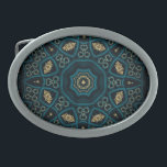 Green Gold Boho Rosette Mandala Belt Buckle<br><div class="desc">A mandala (Sanskrit for “circle”) is an artistic representation of higher thought and deeper meaning given as a geometric symbol used in spiritual,  emotional,  or psychological work to focus one's attention</div>