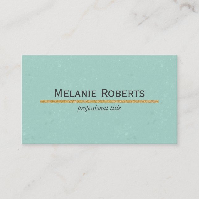 Green / Gold Business Card (Front)
