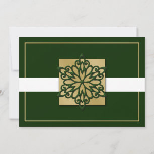 green gold Business Holiday Greetings Card