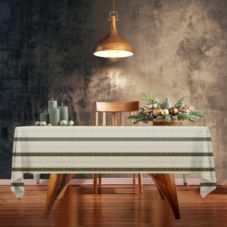Green Gold Christmas Pattern#35 ID1009 Tablecloth