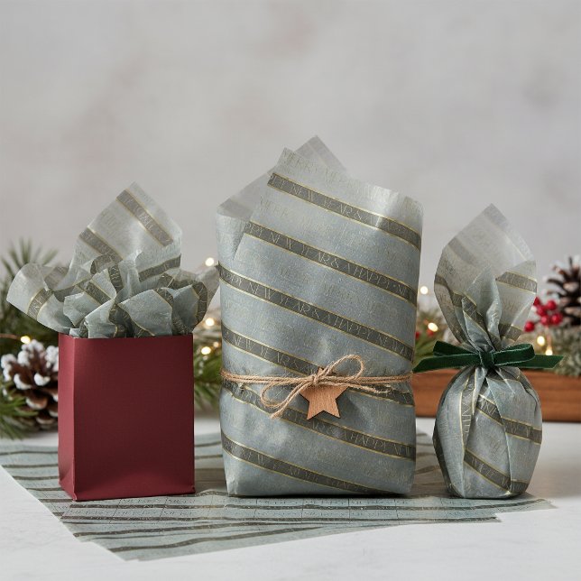 Green Gold Christmas Pattern#35b ID1009 Tissue Paper (Creator Uploaded)