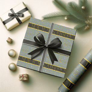 Green Gold Christmas Pattern#35b ID1009 Wrapping Paper