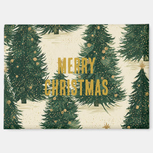 Green Gold Christmas Trees Magnet