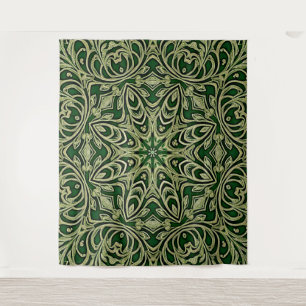  Green Gold Decorative Backdrop Tapestry